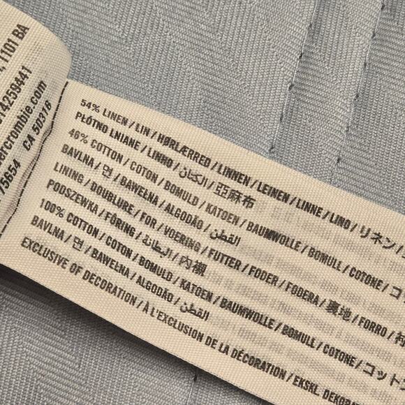 Abercrombie & Fitch Linen Blend Jumpsuit L Navy White Stripe Coastal Wide-leg - Picture 11 of 12